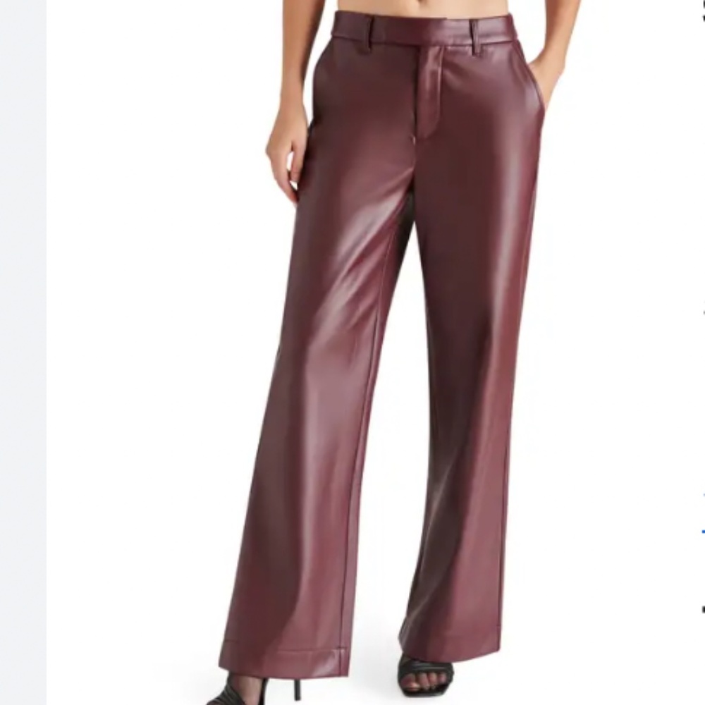 NWT Faux Leather Wide Leg Pants